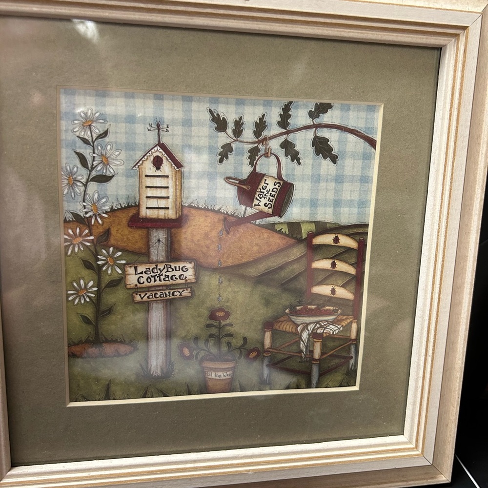 Welcome to the Garden Framed Art Print - Green Accent - Picture 3 of 7